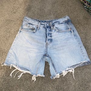 Bermuda Ripped Jean Shorts